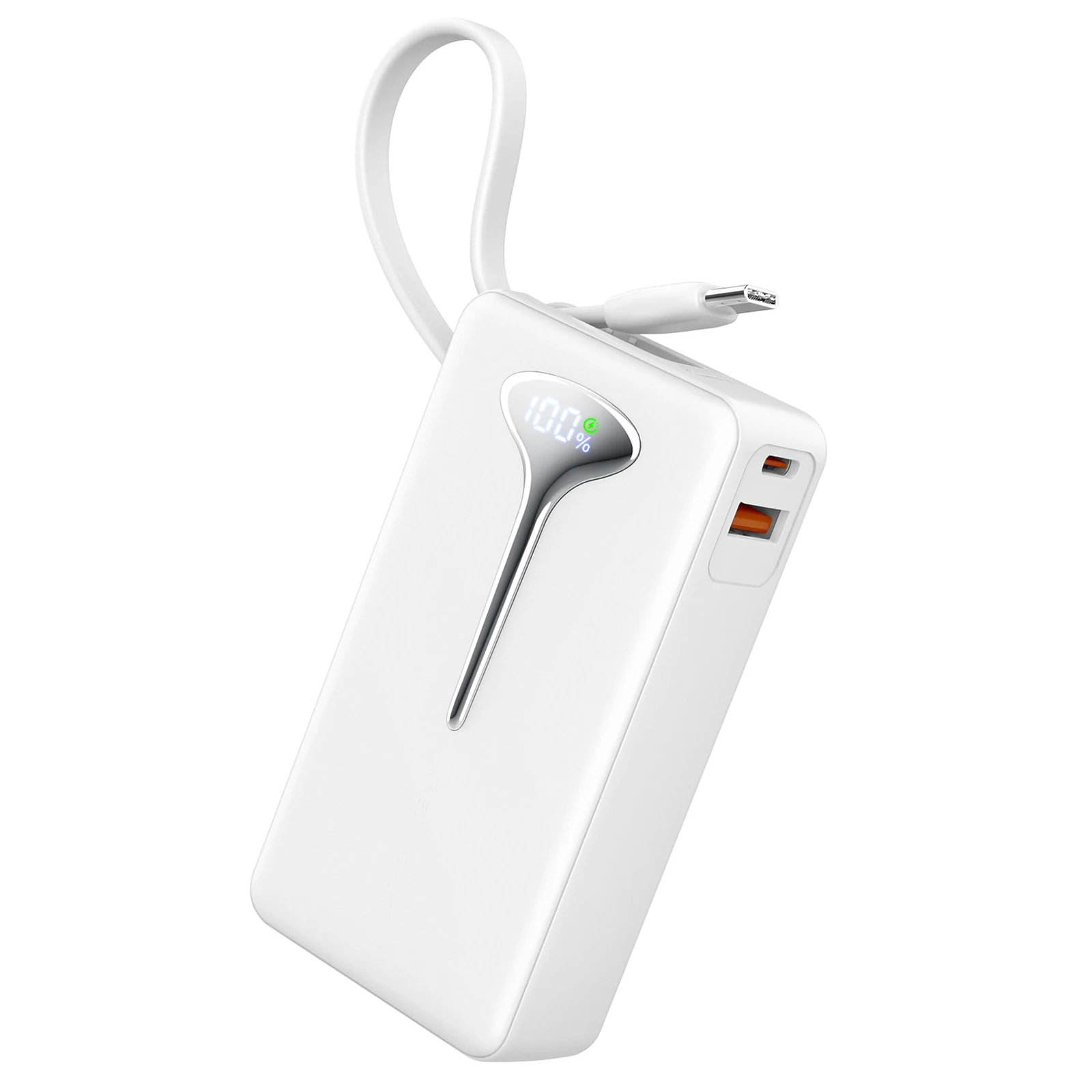 10000mAh Portable Charger Power Bank with 22.5W Fast Charging, USB-C In&Out, Built-in Cable,Travel Essentials for iPhone,Android - Image 7