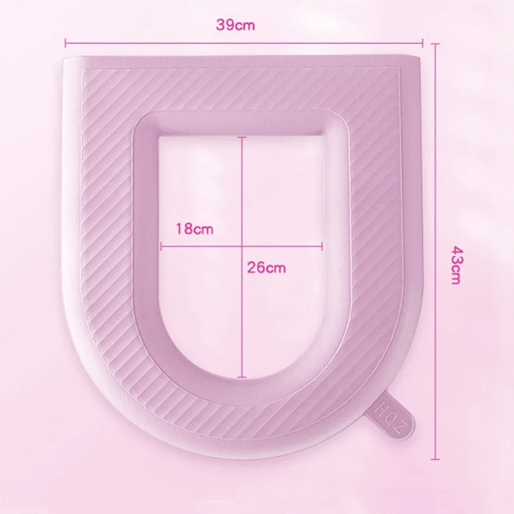 Waterpoof Soft Toilet Seat Cover Cushion Washable Closestool Mat O-shape Toilet Seat Bidet Toilet Cover Pad Bathroom Accessories - Image 10