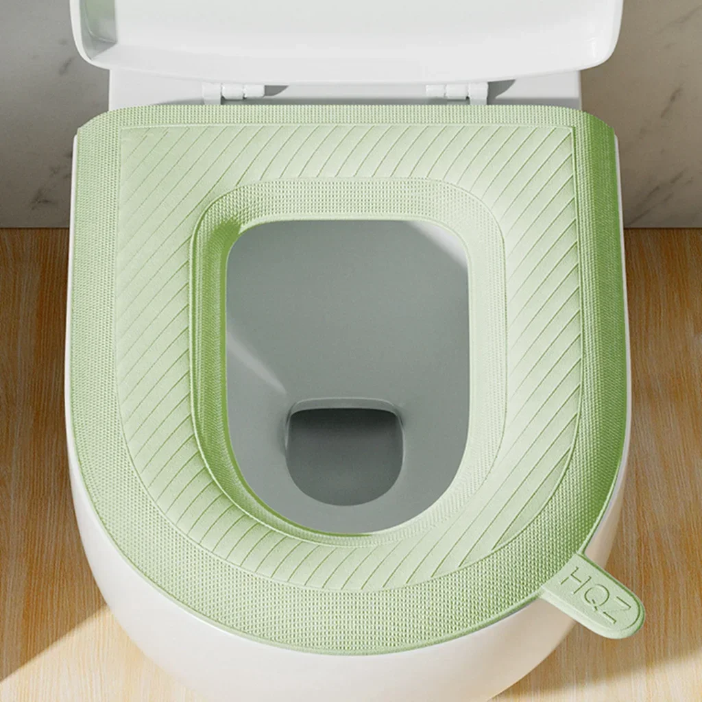 Waterpoof Soft Toilet Seat Cover Cushion Washable Closestool Mat O-shape Toilet Seat Bidet Toilet Cover Pad Bathroom Accessories - Image 3