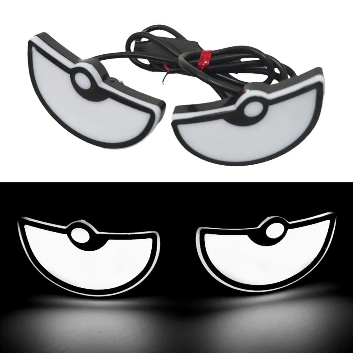 Car Led Demon Eye Light Semicircle Triangle Eyes Mini Turn Signal Flasher Light Tail Lamp Motorcycle Decoration Lights Universal - Image 11
