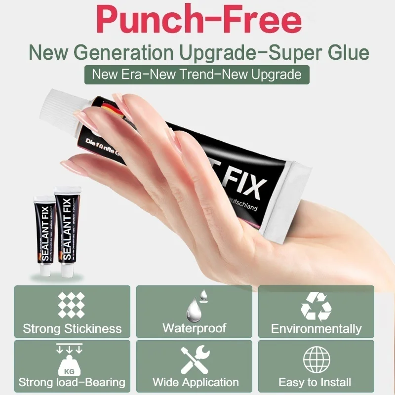 No Drill Toilet Paper Holder Wall-Mounted Aluminum Alloy Toilet Paper Holder Tissue Rack Tissue Holder Bathroom Accessories - Image 5