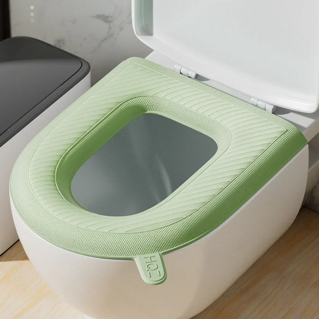 Waterpoof Soft Toilet Seat Cover Cushion Washable Closestool Mat O-shape Toilet Seat Bidet Toilet Cover Pad Bathroom Accessories - Image 2