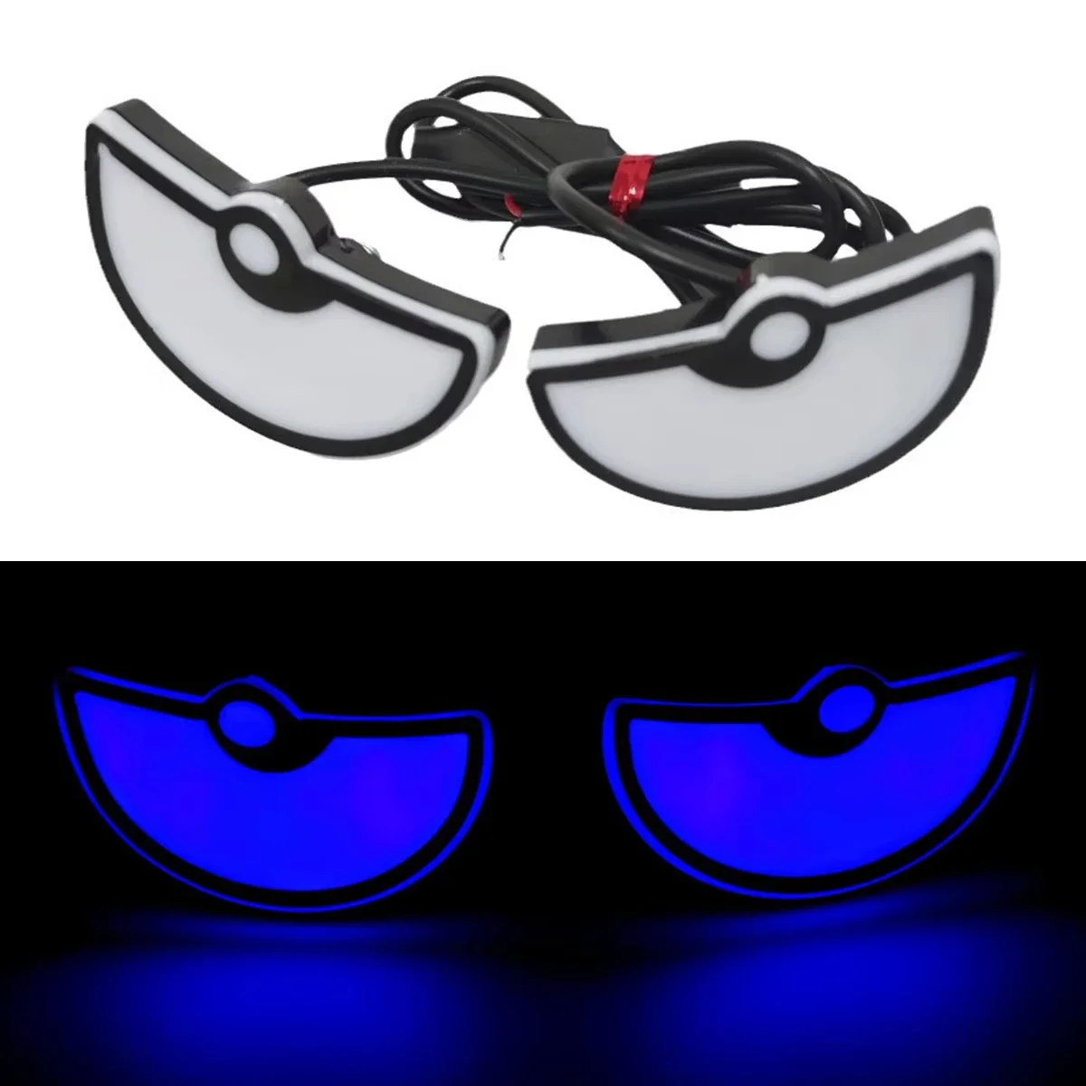 Car Led Demon Eye Light Semicircle Triangle Eyes Mini Turn Signal Flasher Light Tail Lamp Motorcycle Decoration Lights Universal - Image 15