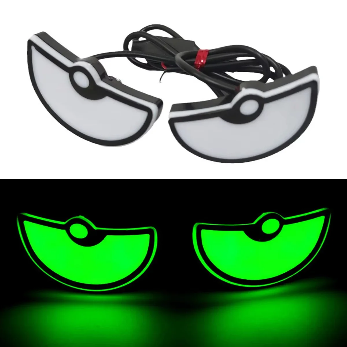 Car Led Demon Eye Light Semicircle Triangle Eyes Mini Turn Signal Flasher Light Tail Lamp Motorcycle Decoration Lights Universal - Image 10