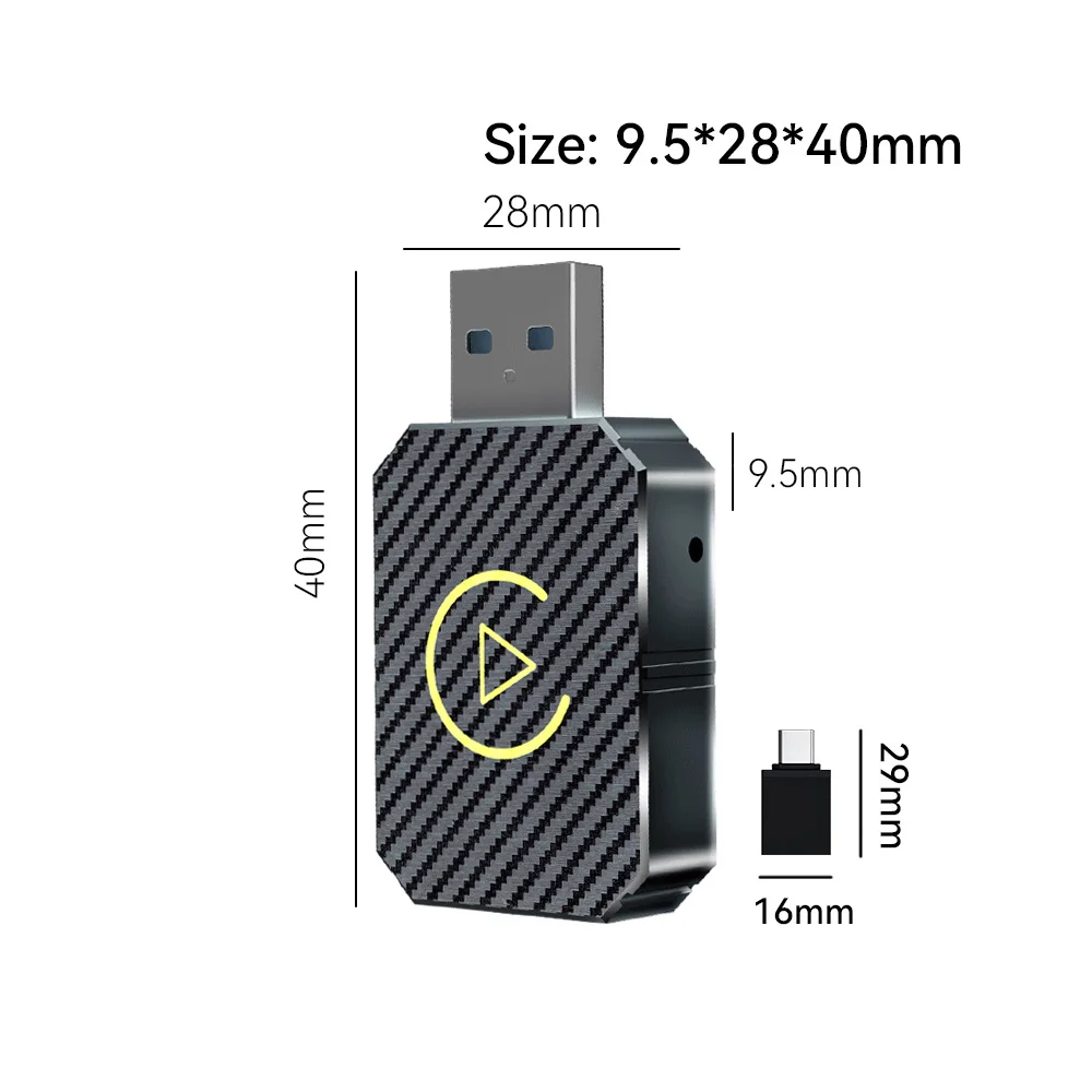 2 in 1 Wireless CarPlay Adapter&Android Mini Auto Wireless Adapter 5Ghz WiFi Type-C/USB Plug & Play Carplay Wireless Adapter - Image 4