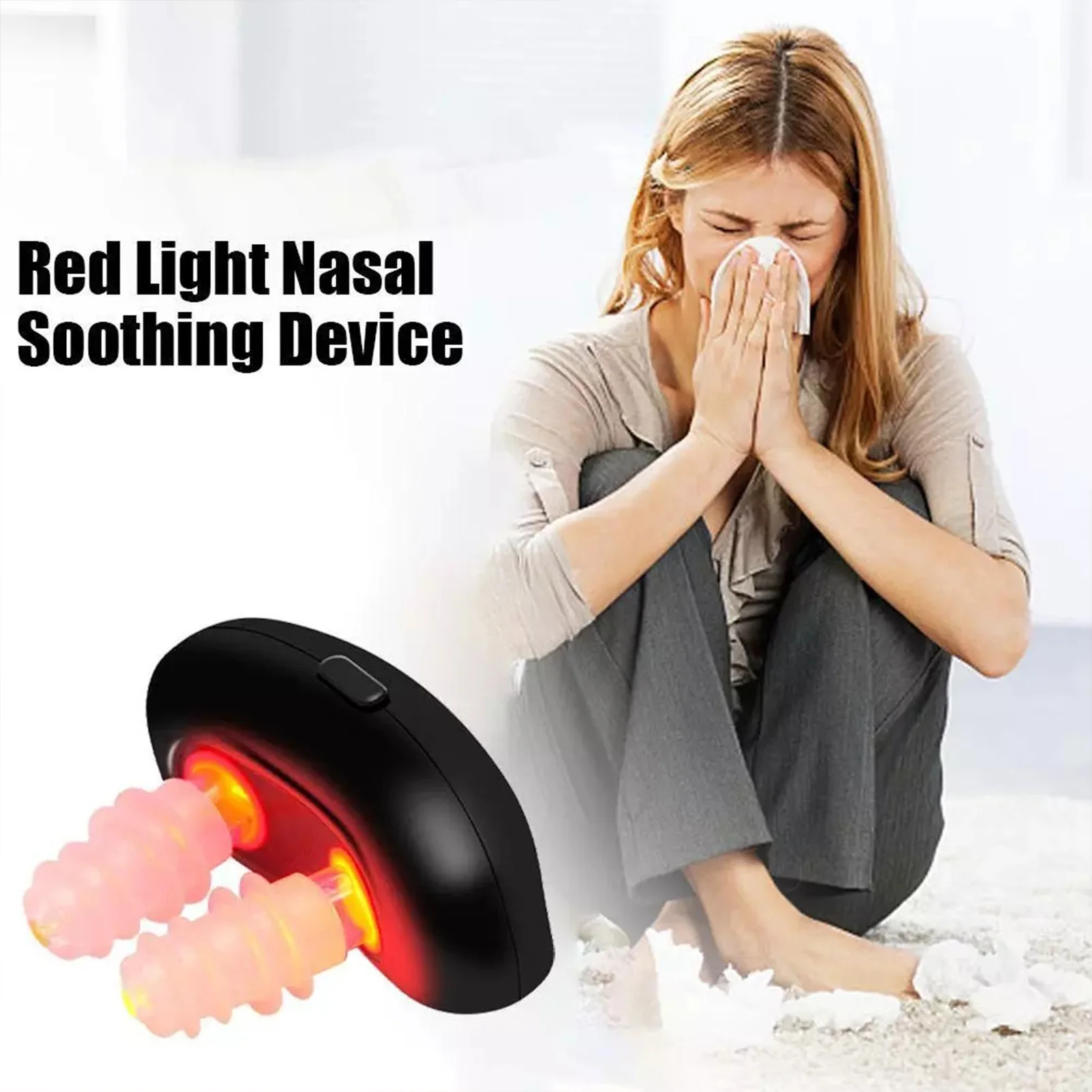 1Pcs/lot New Hot Smart Infrared Nasal Therapy Device Portable Infrared Intelligent Rhinitis Machine for Rhinifis and Allergy Sym