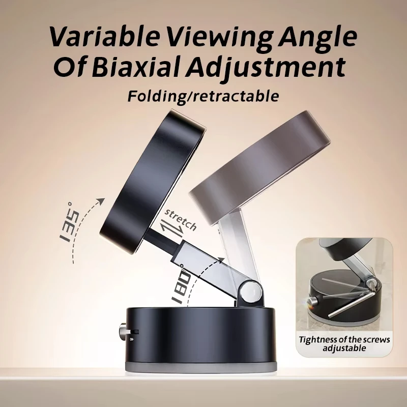 360° Rotation Vacuum Double Sided Magnetic Suction Cup Car Phone Holder Car Dashboard Mobile Cell Support Foldable Phone Bracket - Image 4