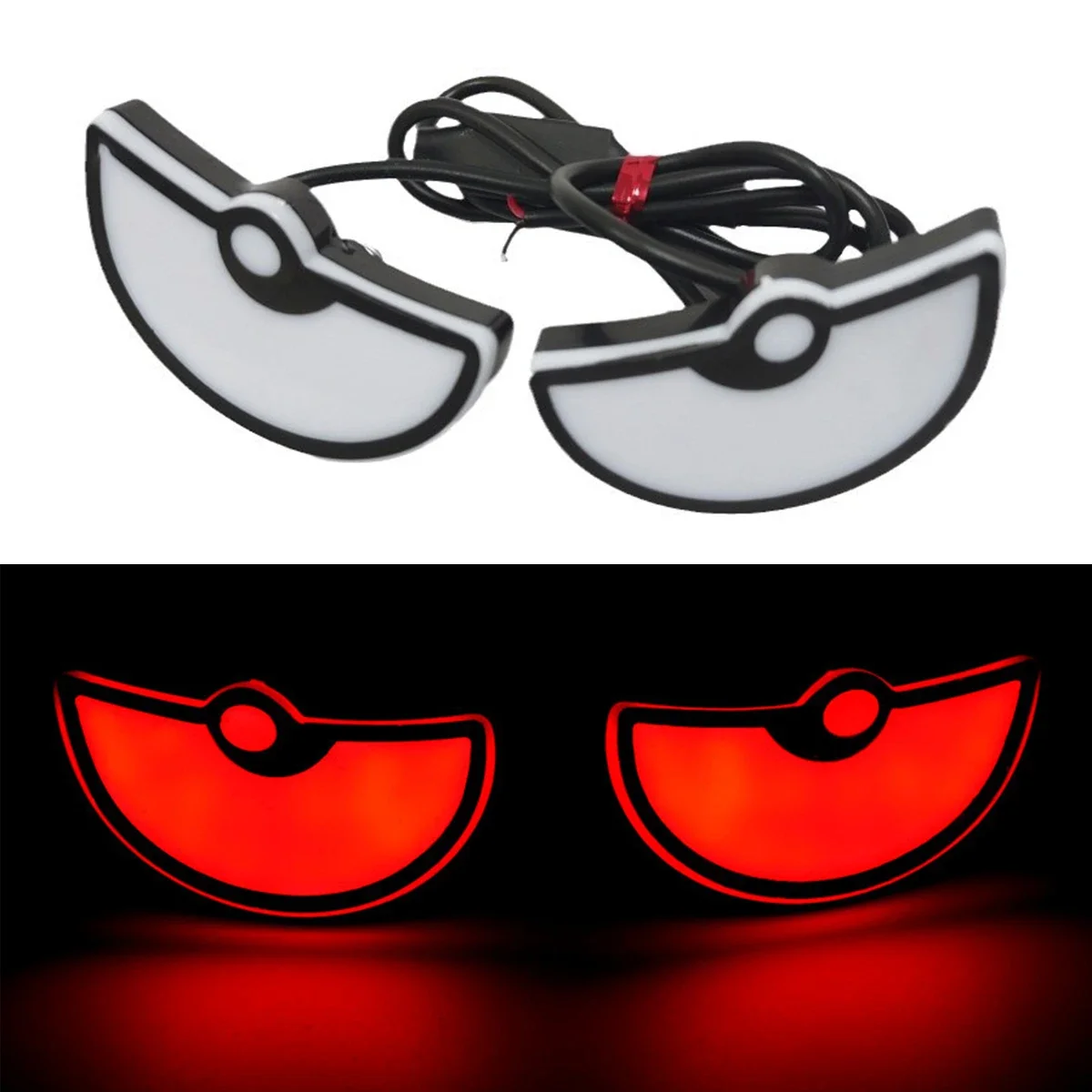 Car Led Demon Eye Light Semicircle Triangle Eyes Mini Turn Signal Flasher Light Tail Lamp Motorcycle Decoration Lights Universal - Image 13