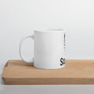 White glossy mug